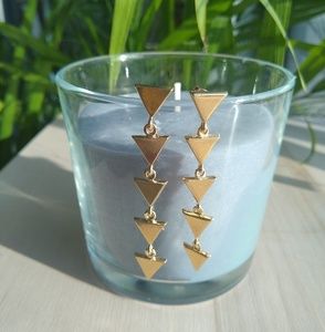 Triangle earrings gold